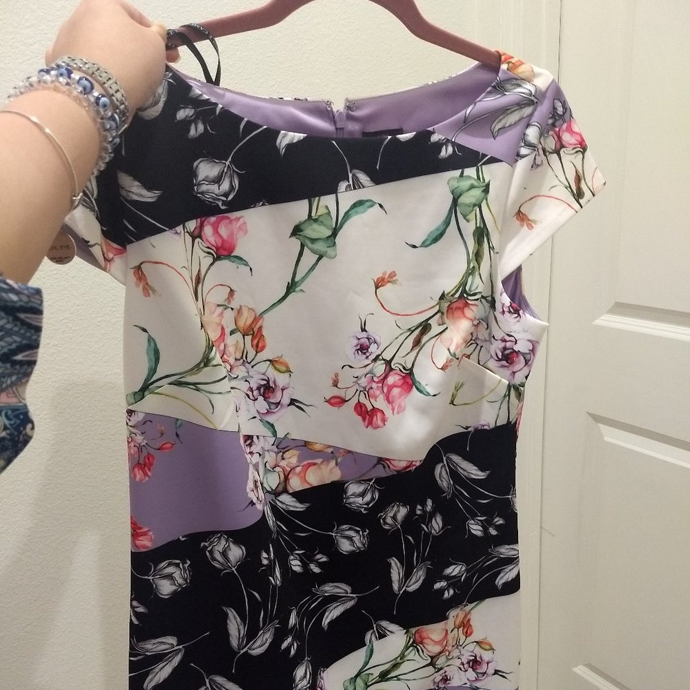 Vince Camuto Size 12 color block dress lavender